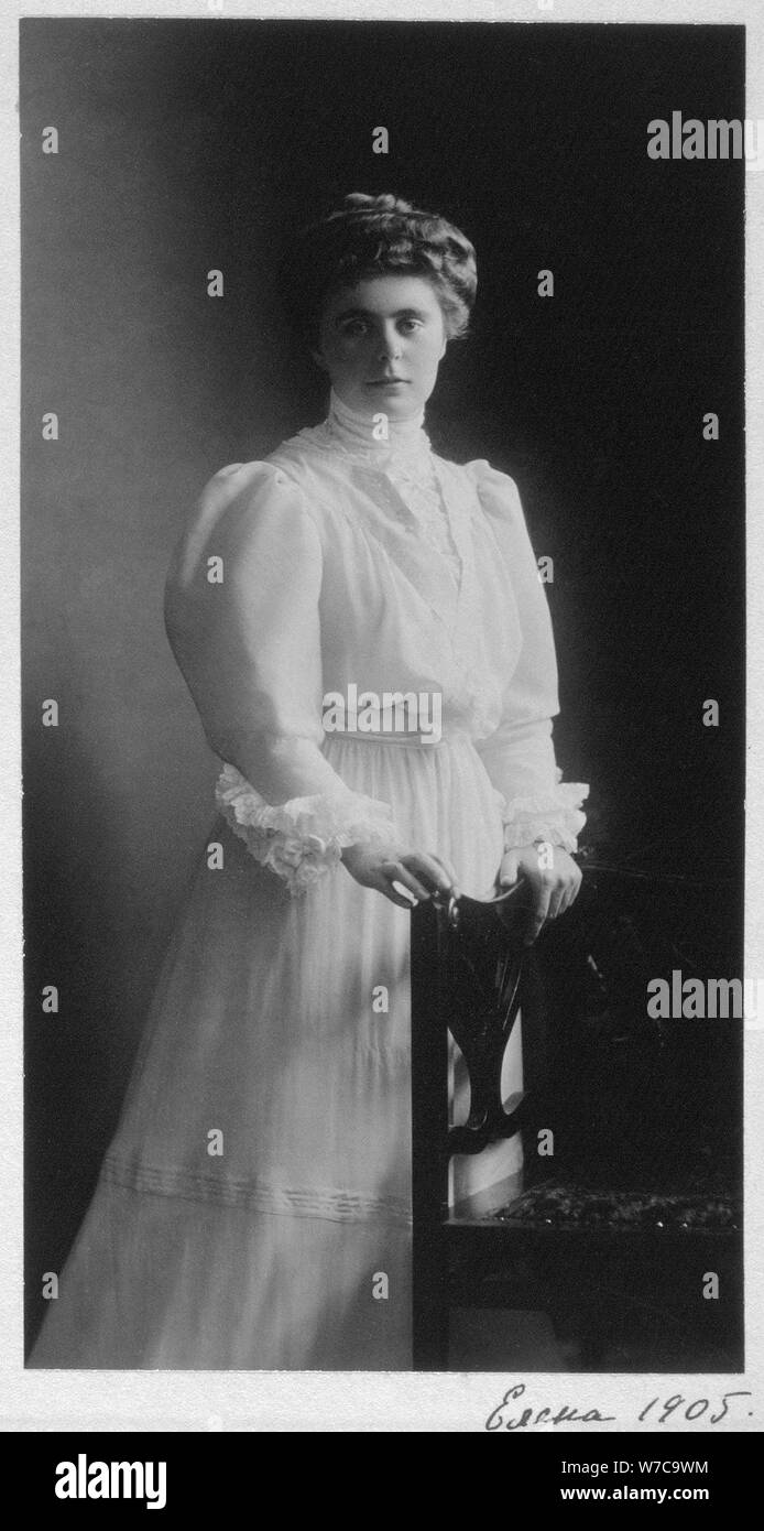 Großfürstin Elena Vladimirovna von Russland, 1905. Künstler: Anonym Stockfoto