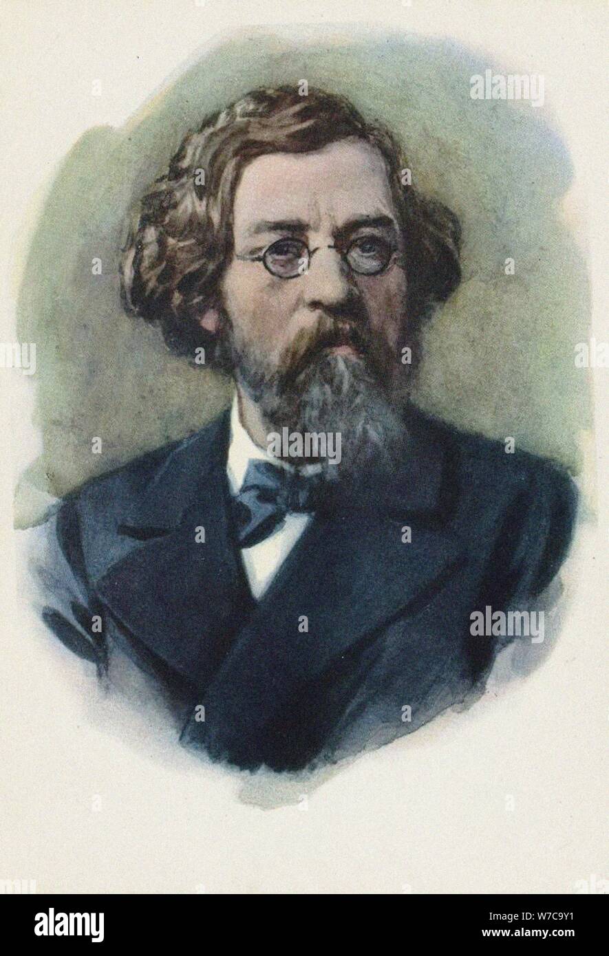 Portrait von Nikolai Chernyshevsky (1828-1889). Künstler: Anonym Stockfoto