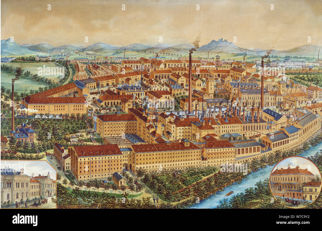 Die Pilsner Urquell Brauerei in Pilsen, 1900s-1910 s. Künstler: Anonym Stockfoto