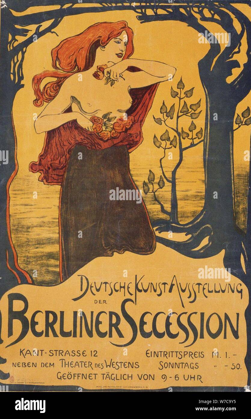 Plakat für die Berliner Secession Ausstellung, C. 1900. Künstler: Anonym Stockfoto
