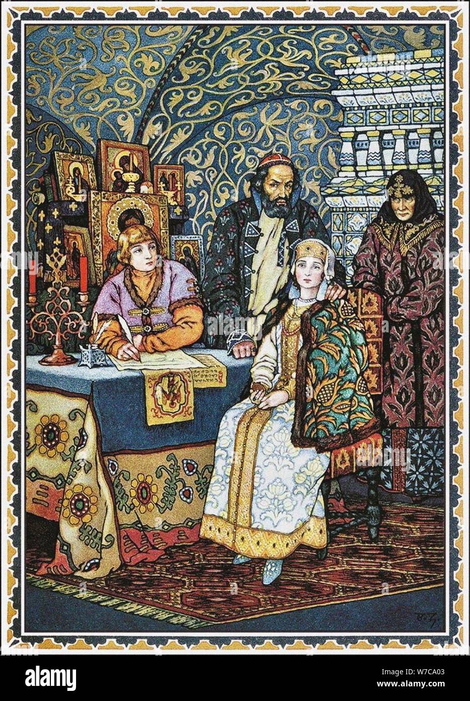 Boris Godunow und seiner Familie, 1927. Artist: Zvorykin, Boris Wassiljewitsch (1872 - nach 1935) Stockfoto