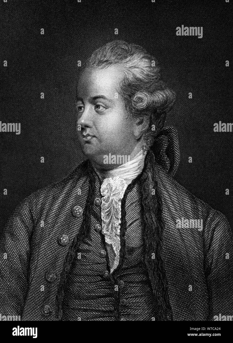 Edward Gibbon, der britische Historiker, 19. Artist: Unbekannt Stockfoto