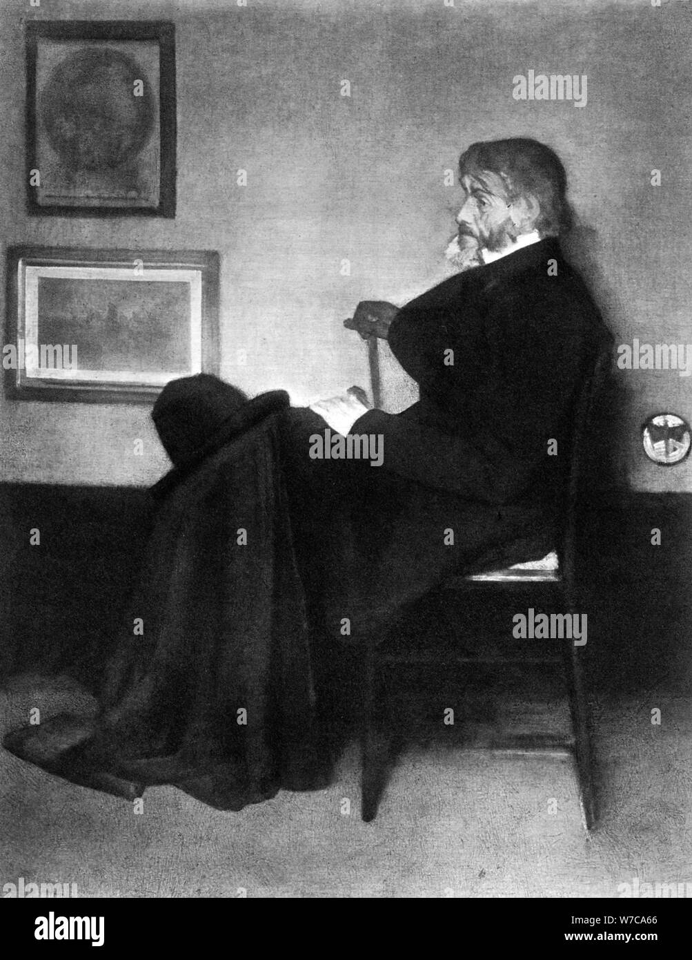 Thomas Carlyle, Schottischer Essayist, Satiriker, und Historiker, c.1873 Künstler: James Abbott Mcneill Whistler Stockfoto