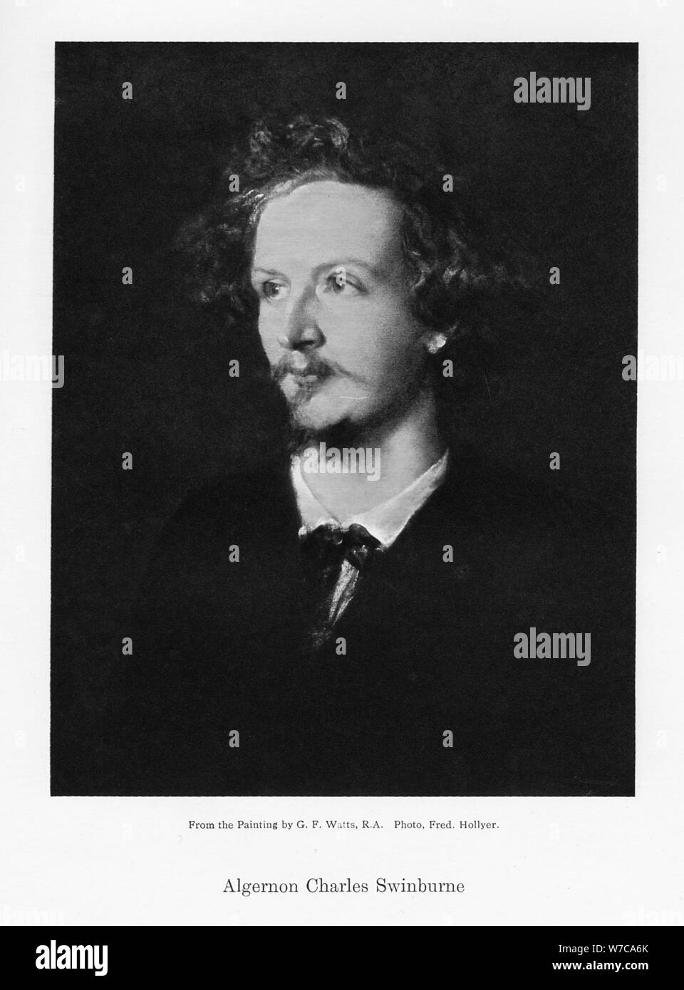 Algernon Charles Swinburne, englischer Dichter, c.1867 Künstler: Frederick Hollyer Stockfoto