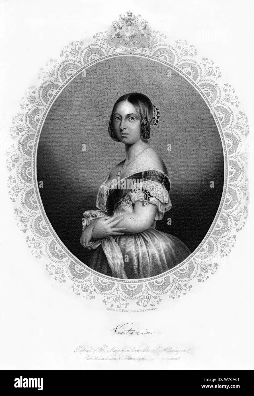 Königin Victoria, c 1850 s. Artist: DJ Pfund Stockfoto