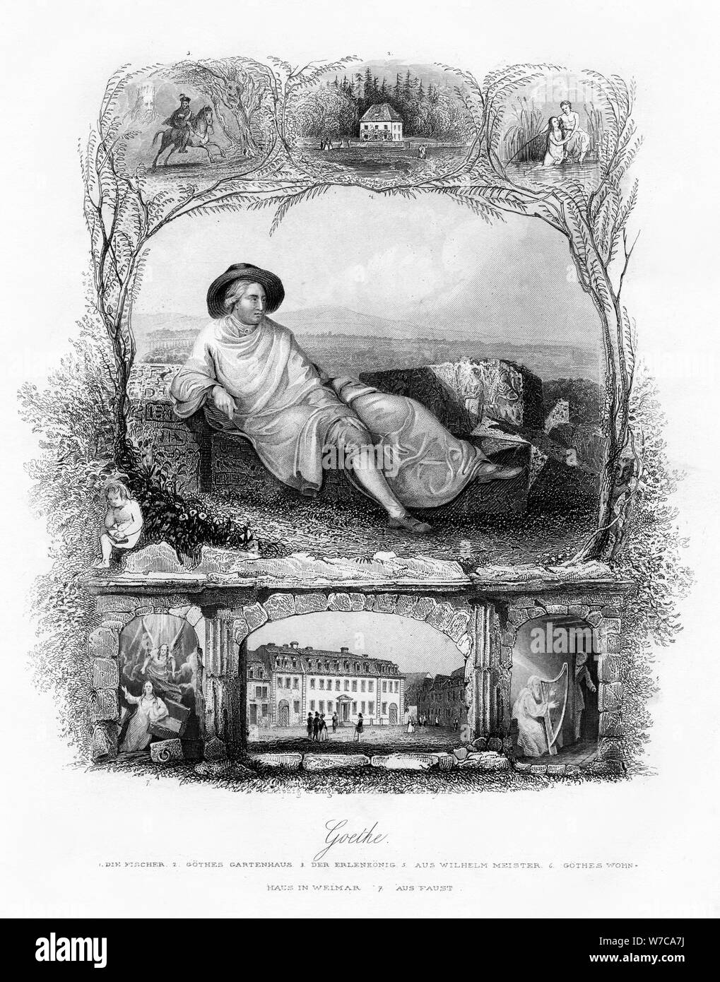 Johann Wolfgang von Goethe, deutscher Dichter, Dramatiker und Wissenschaftler, 19. Artist: Unbekannt Stockfoto