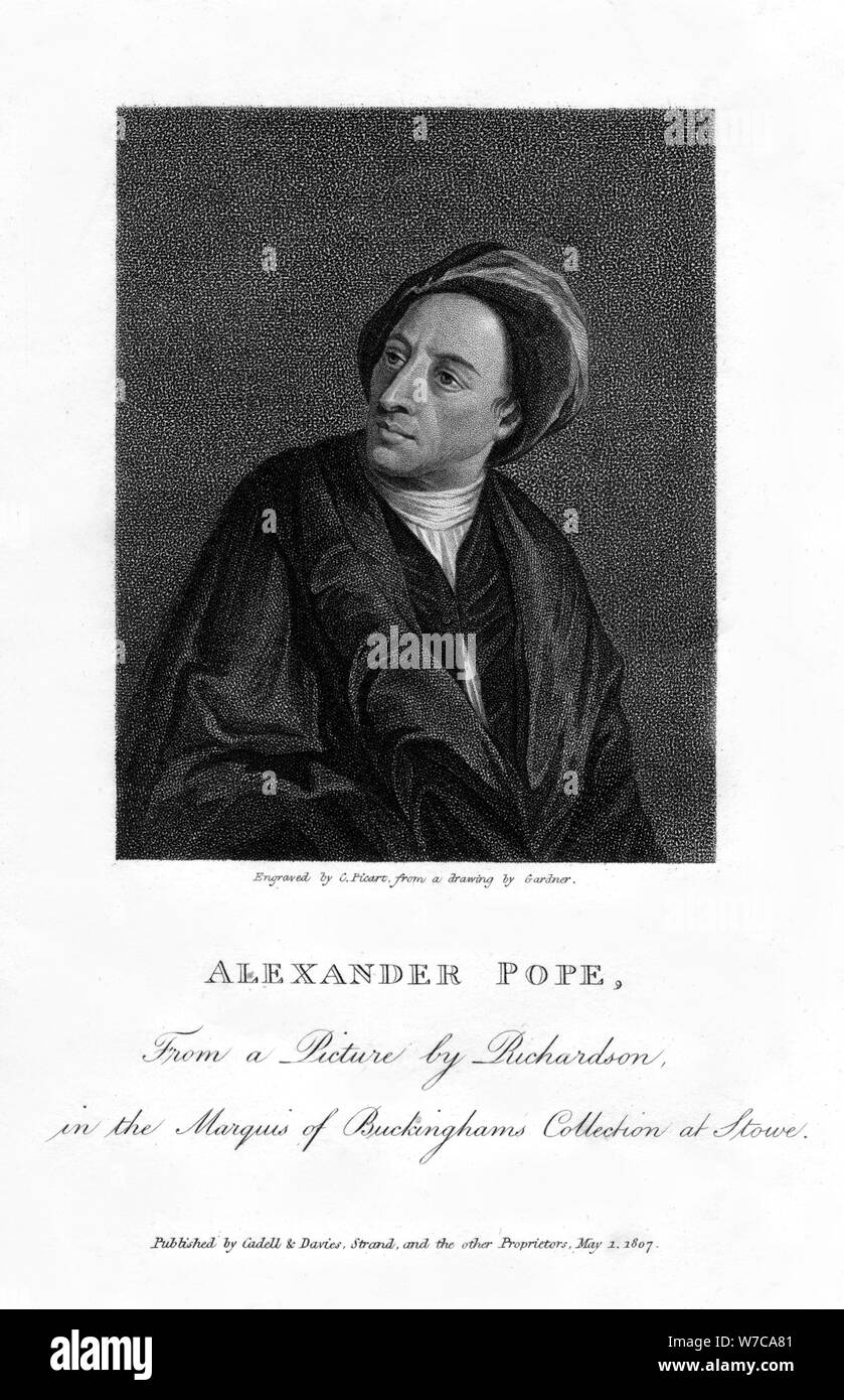 Alexander Pope, englischer Dichter, (1807). Artist: C Picart Stockfoto