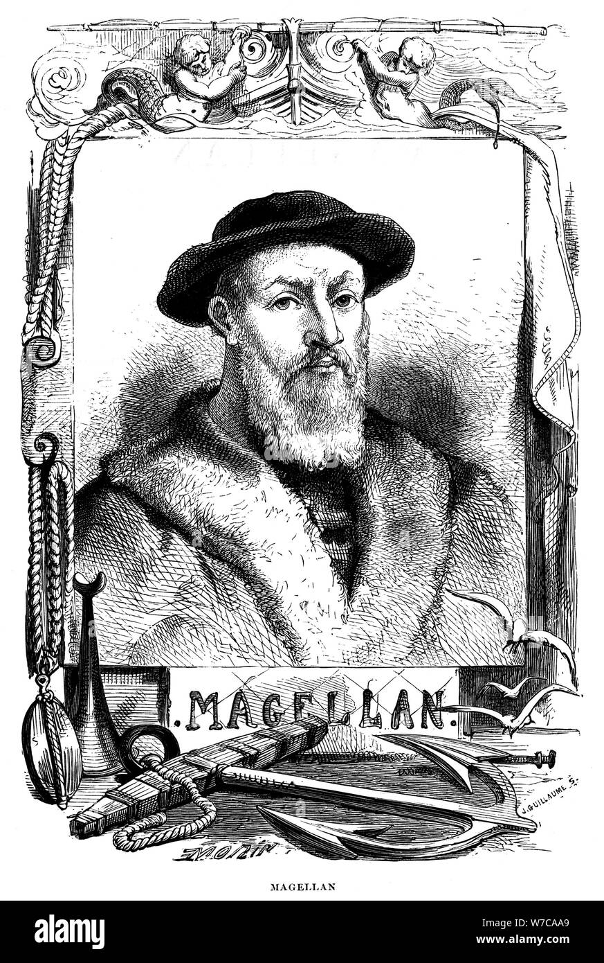 Ferdinand Magellan, 16. Jahrhundert portugiesische Navigator, 1868. Artist: Anon Stockfoto
