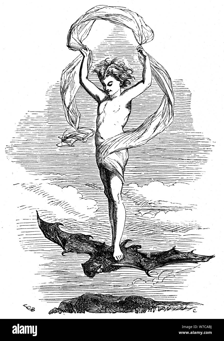 Szene aus der Sturm von William Shakespeare, 1856-1858. Artist: Unbekannt Stockfoto