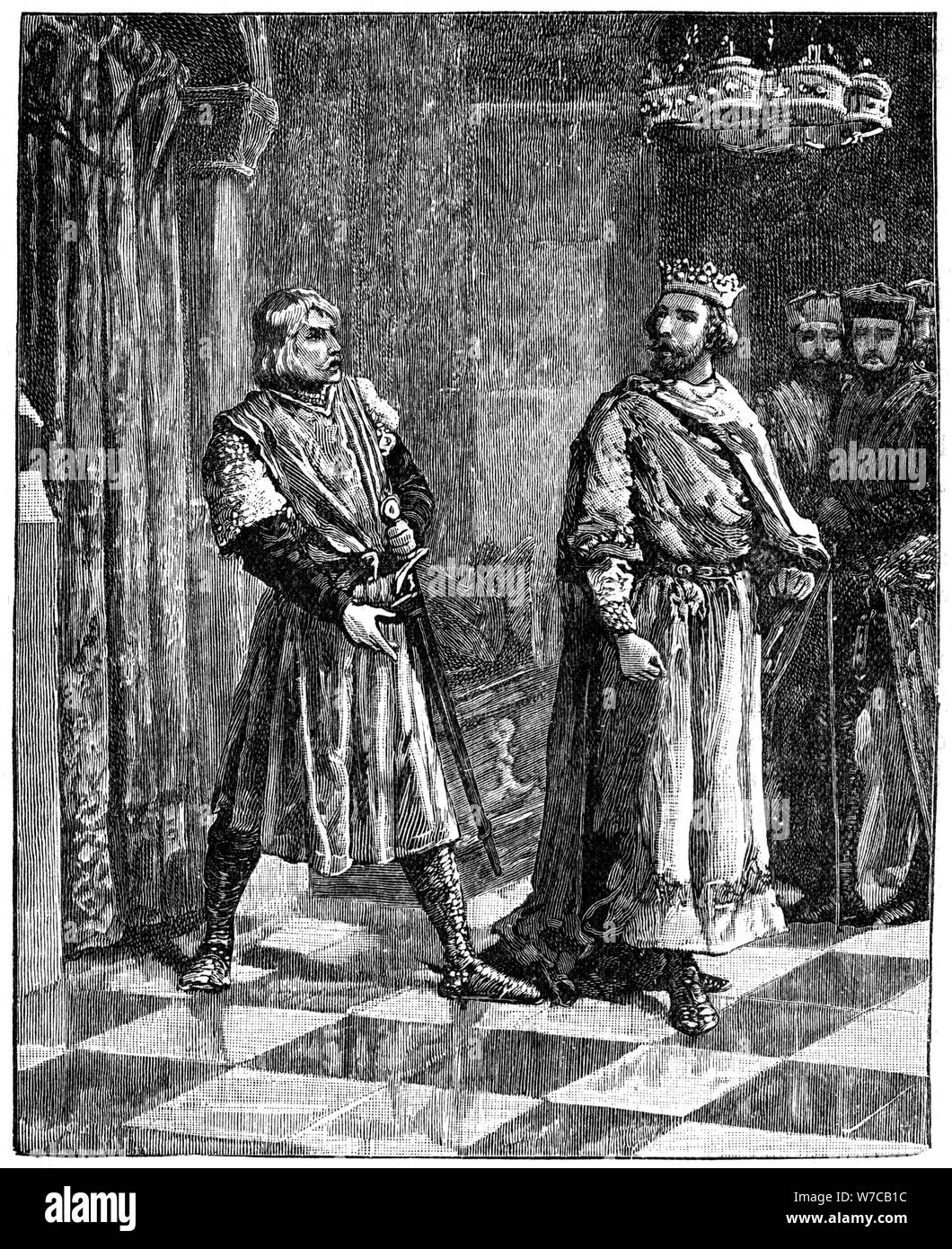 Simon de Montfort Streit mit Heinrich III., 1257, (c 1880). Artist: Unbekannt Stockfoto