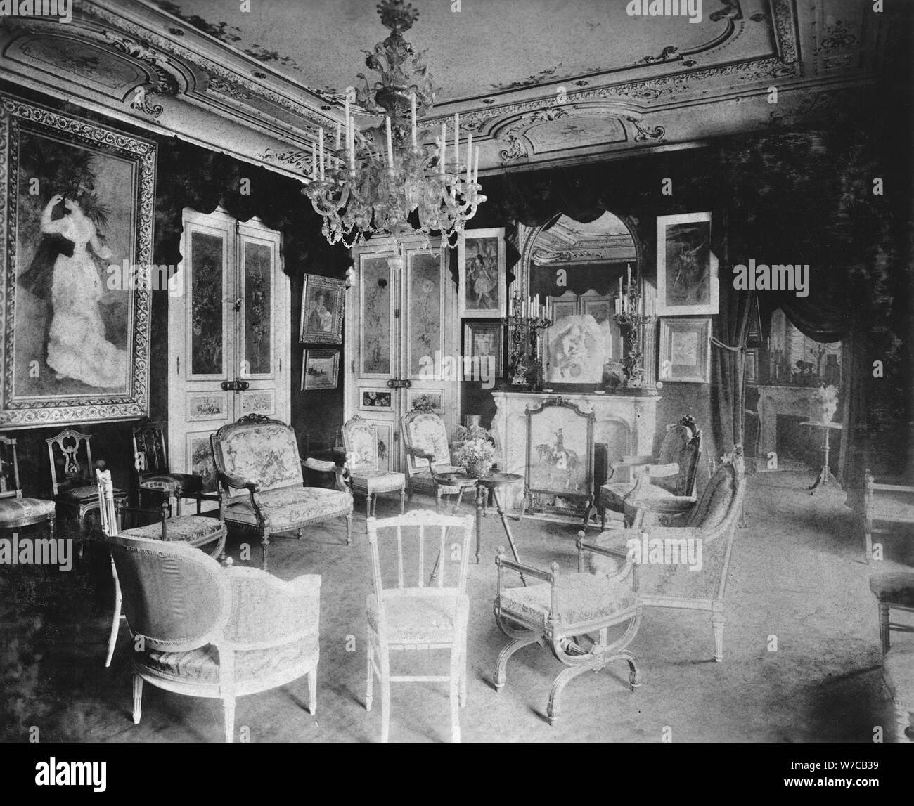Paul Camille's Grand Salon an der Rue de Rome mit Tanz in der Stadt von Renoir, C. 1900-1910. Stockfoto