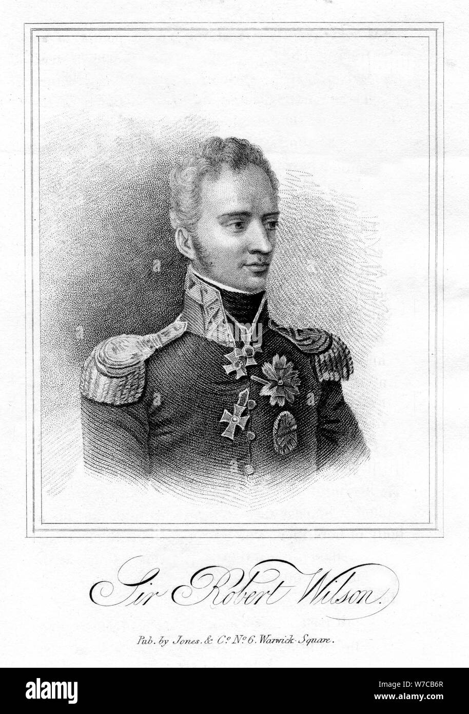 Robert Thomas Wilson, Englischer Soldat und militärischen Schriftsteller, 1821. Artist: Anon Stockfoto