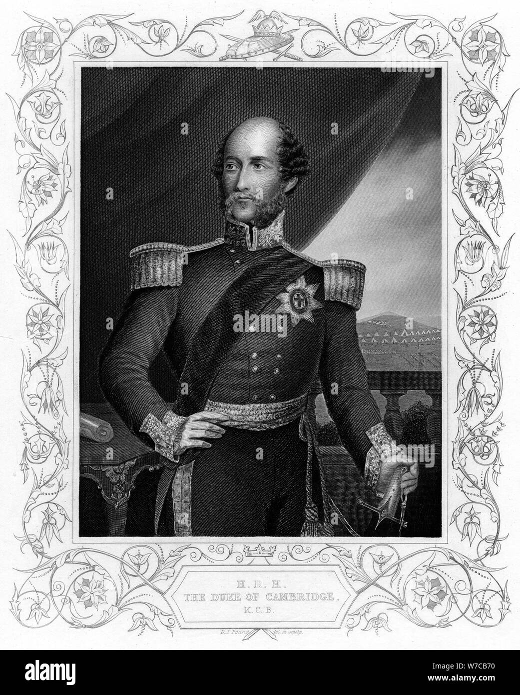 George William Frederick Charles, 2. Herzog von Cambridge, britischer Soldat, c 1856 Artist: Unbekannt Stockfoto