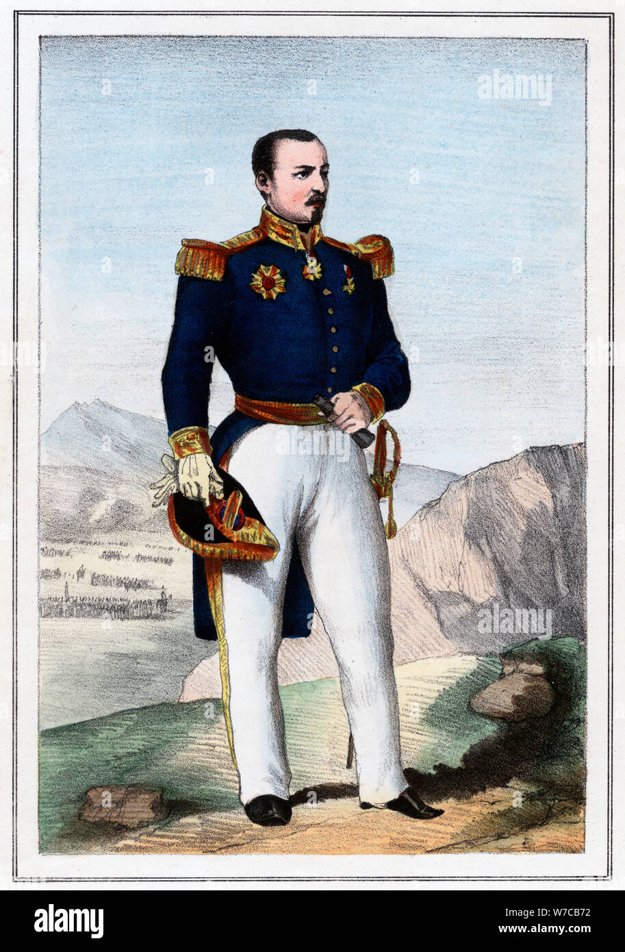 Pierre Francois Joseph Redoute, französischer Soldat, 1857. Artist: Anon Stockfoto