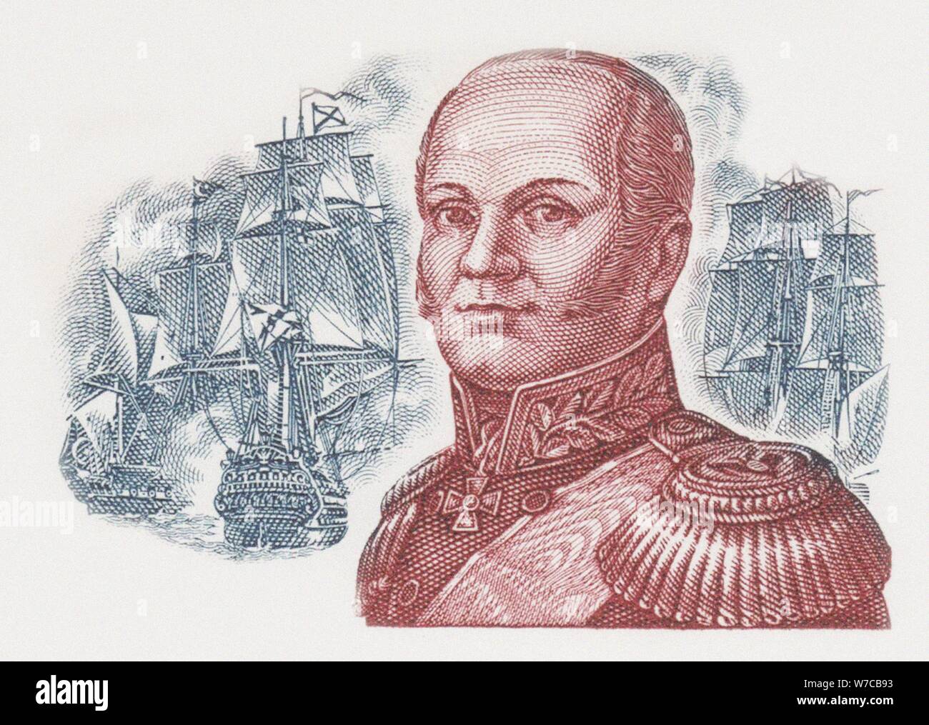 Admiral Dmitry Senyavin, 1986-1987. Stockfoto