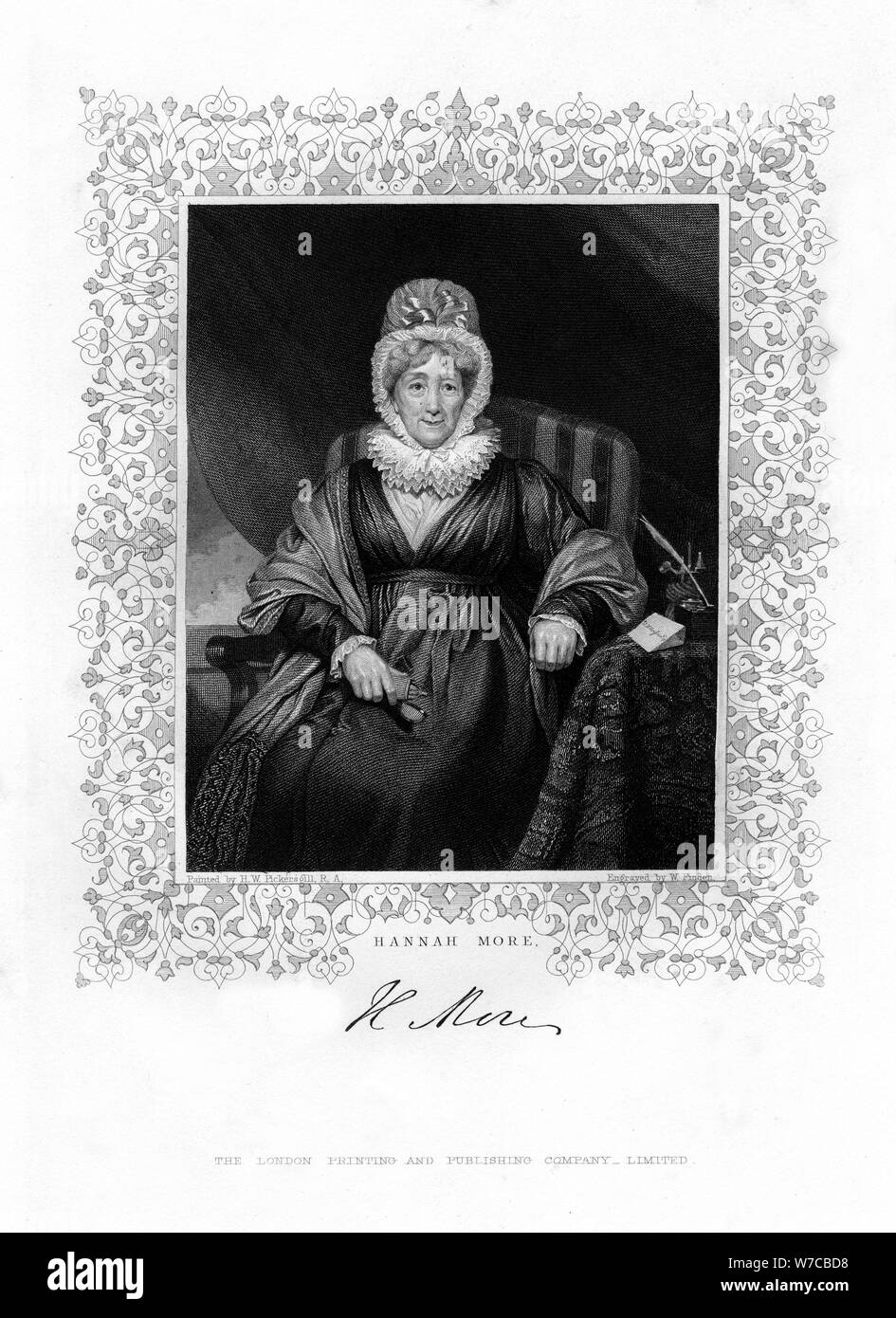 Hannah Mehr, Englisch religiösen Schriftsteller und Philanthrop, 19. Künstler: William finden Stockfoto