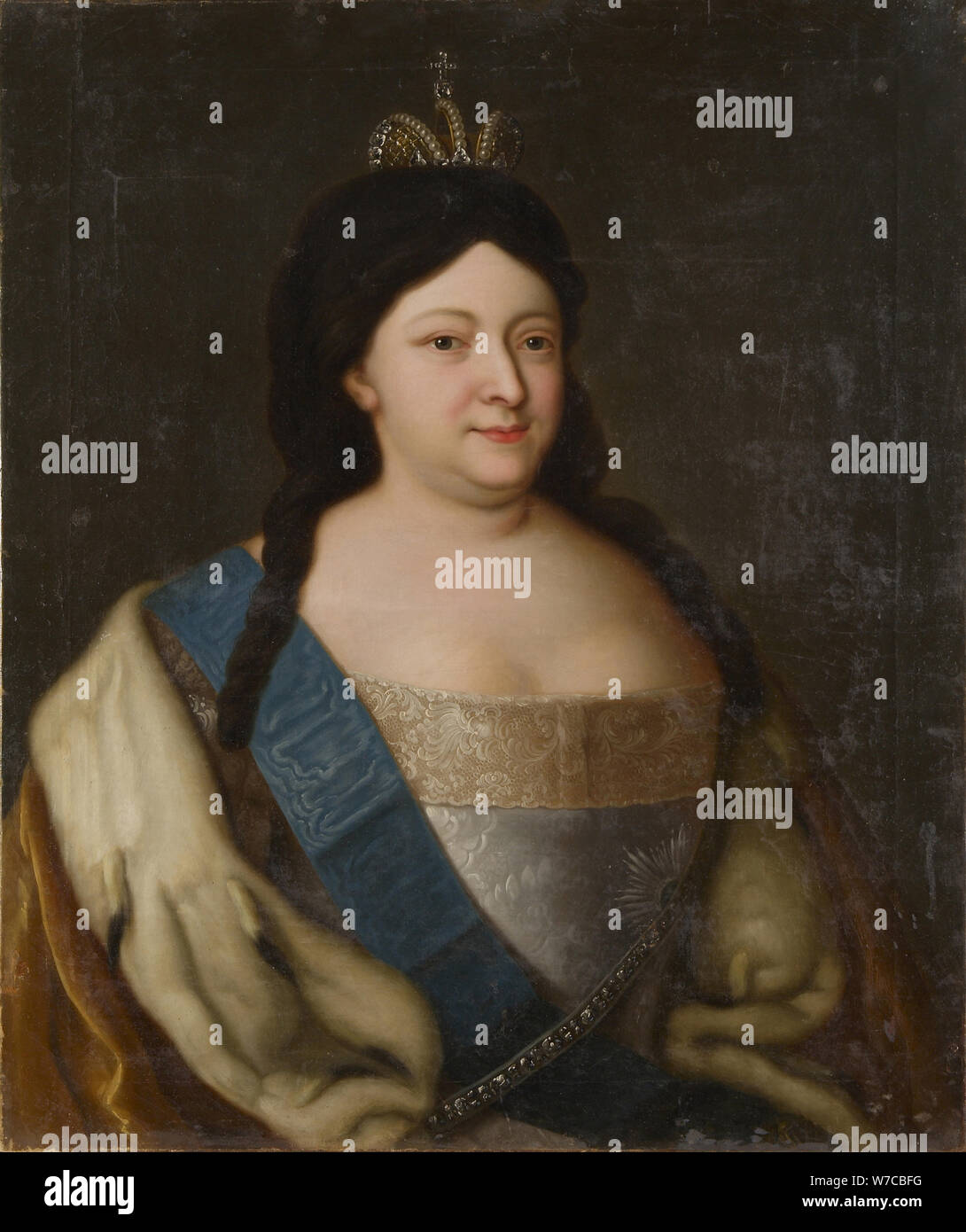 Porträt der Kaiserin Anna Ioannovna (1693-1740). Stockfoto