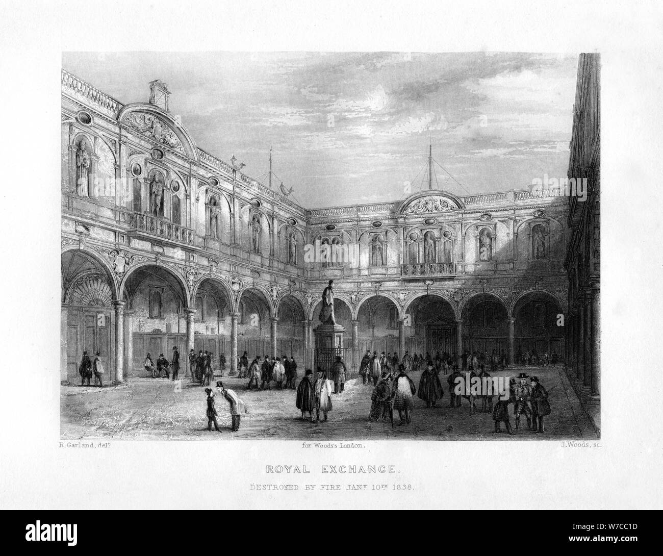 Der Royal Exchange, London, 19. Artist: J Holz Stockfoto