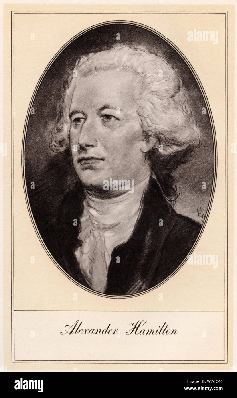 Alexander Hamilton, US-amerikanischer Politiker, (Anfang 20. Jahrhundert).  Artist: Gordon Ross Stockfotografie - Alamy