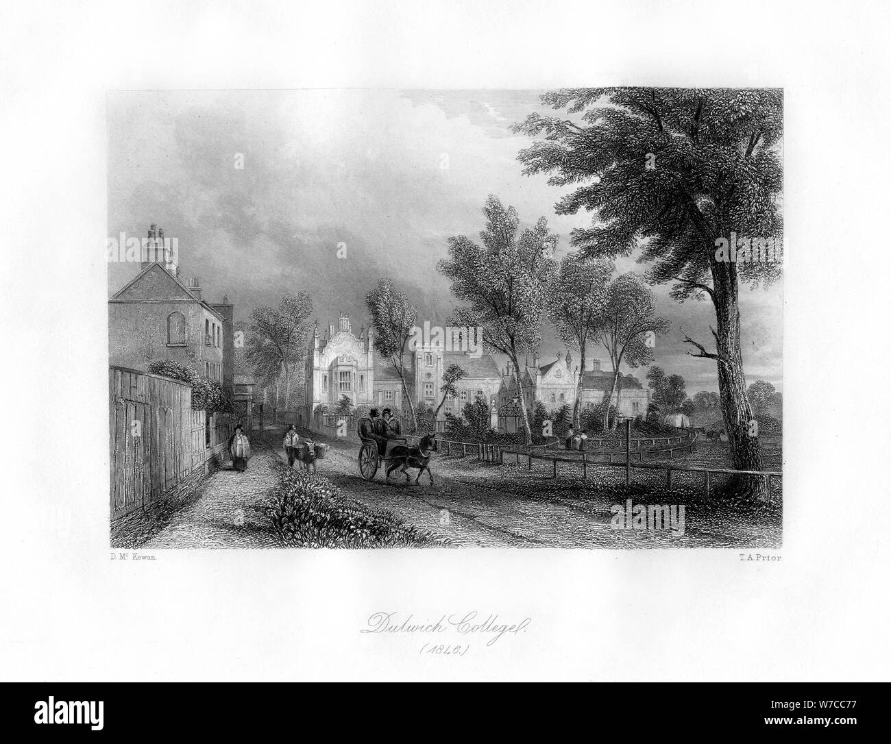 Dulwich College Dulwich, South-East London, 1846. Artist: TA vor Stockfoto