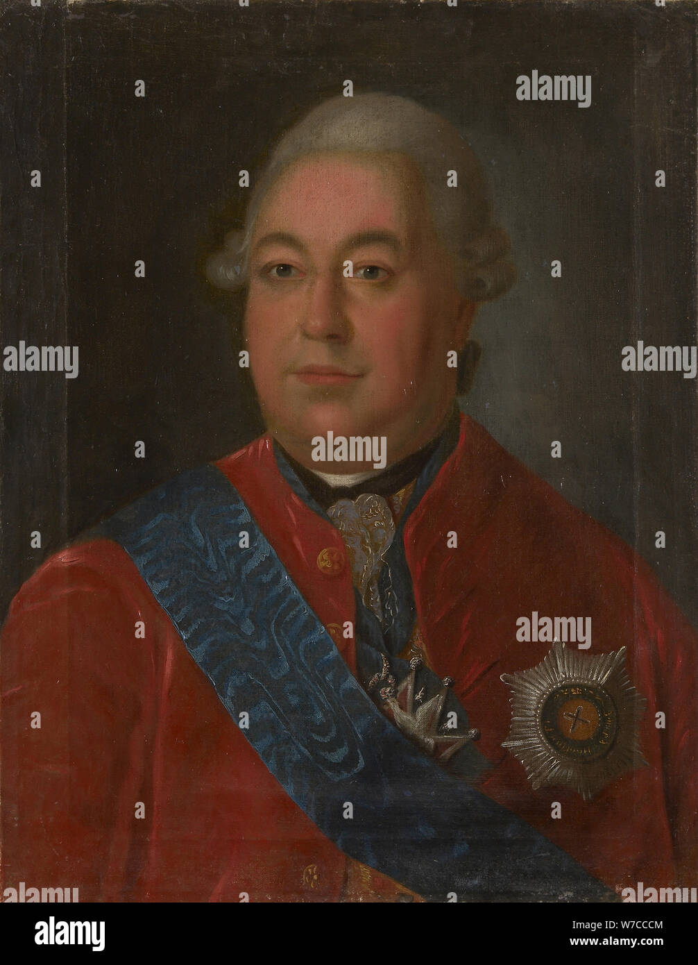 Porträt des Grafen römischen Illarionovich Vorontsov (1717-1783). Stockfoto