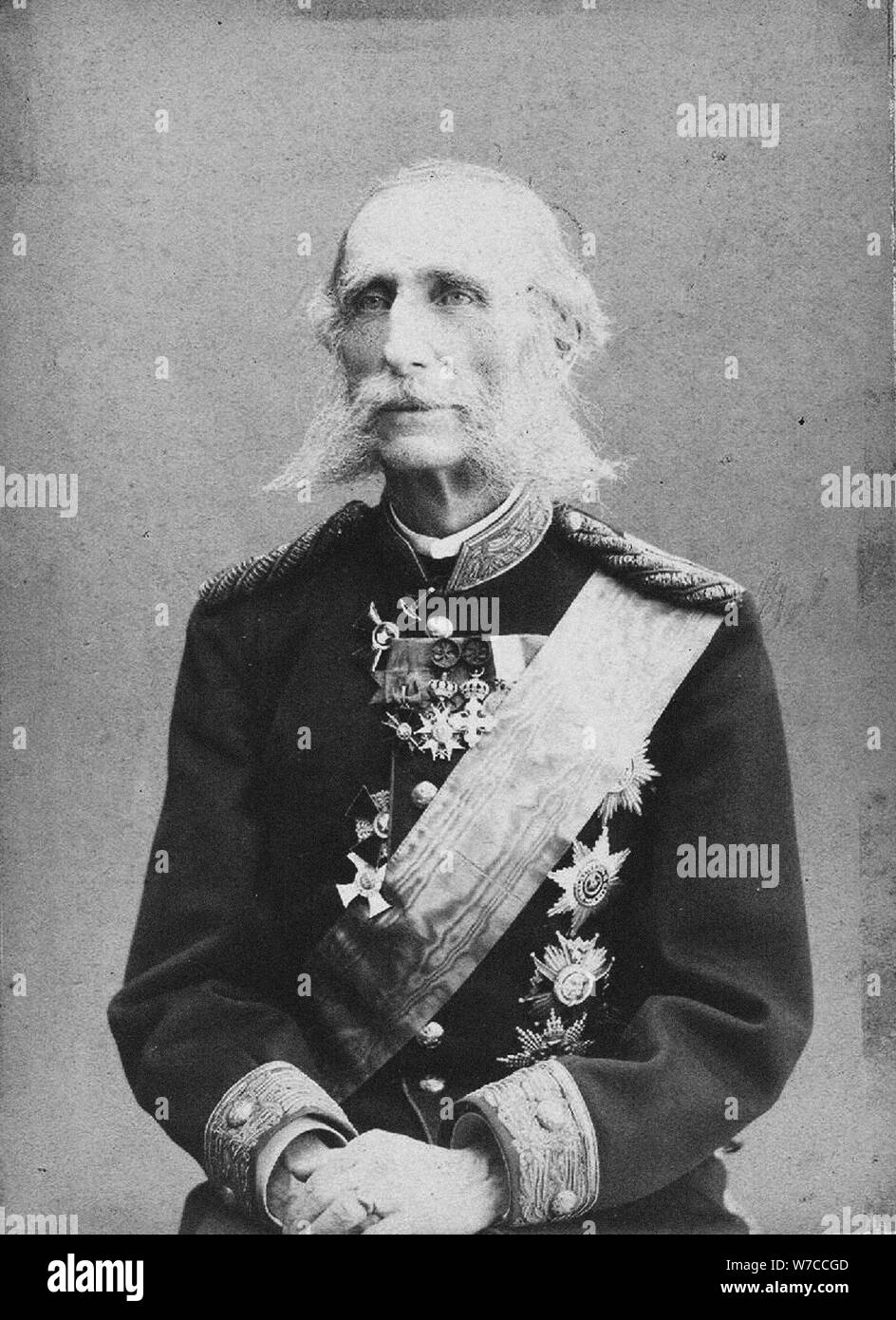 Porträt des Grafen Alexander Wassiljewitsch Meshchersky (1822-1900). Stockfoto