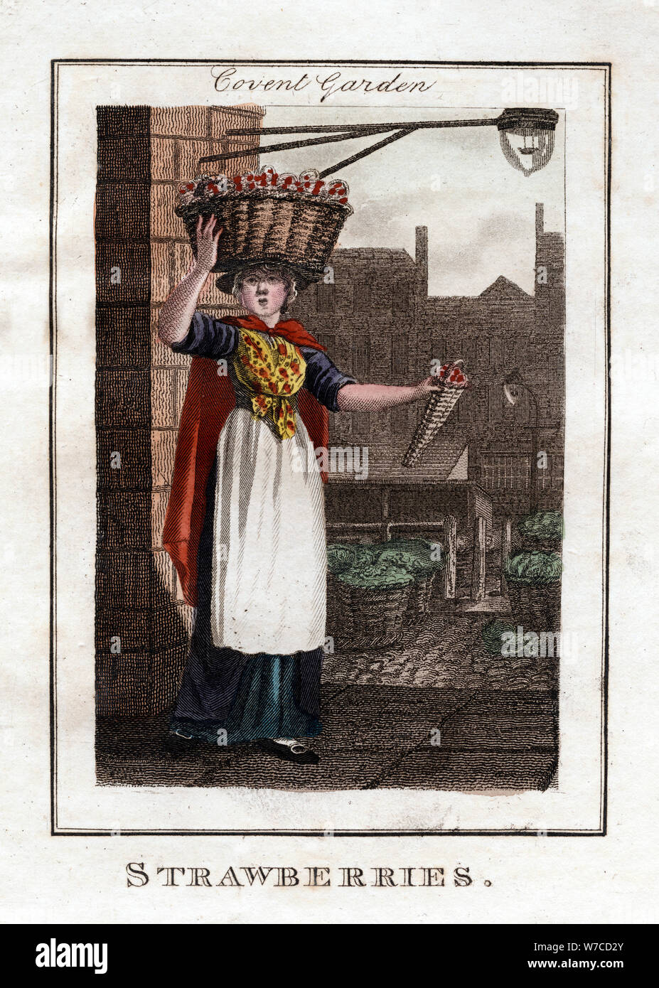 "Erdbeeren", Covent Garden, London, 1805. Artist: Unbekannt Stockfoto