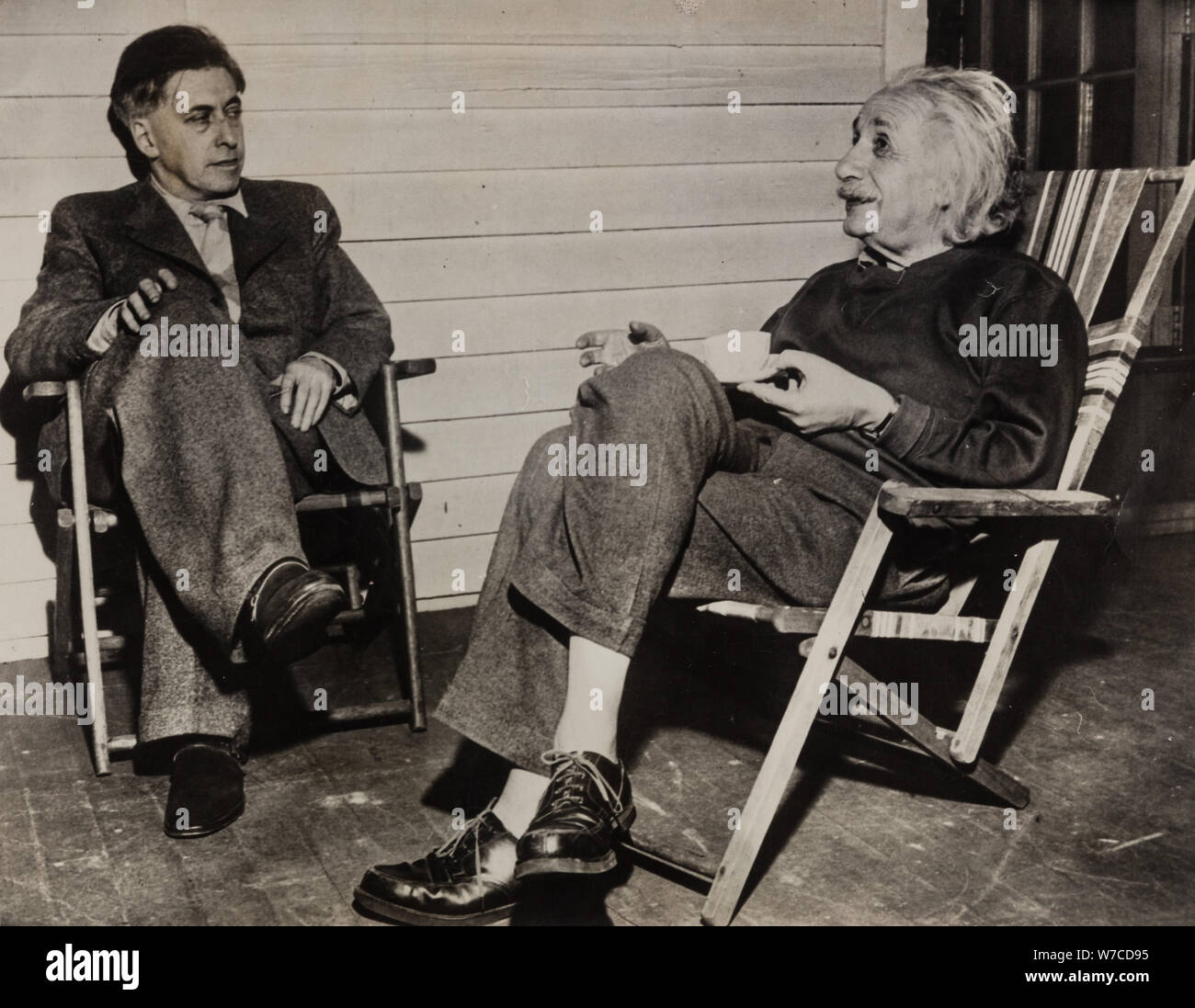 Ilja Ehrenburg und Albert Einstein in Princeton. Stockfoto