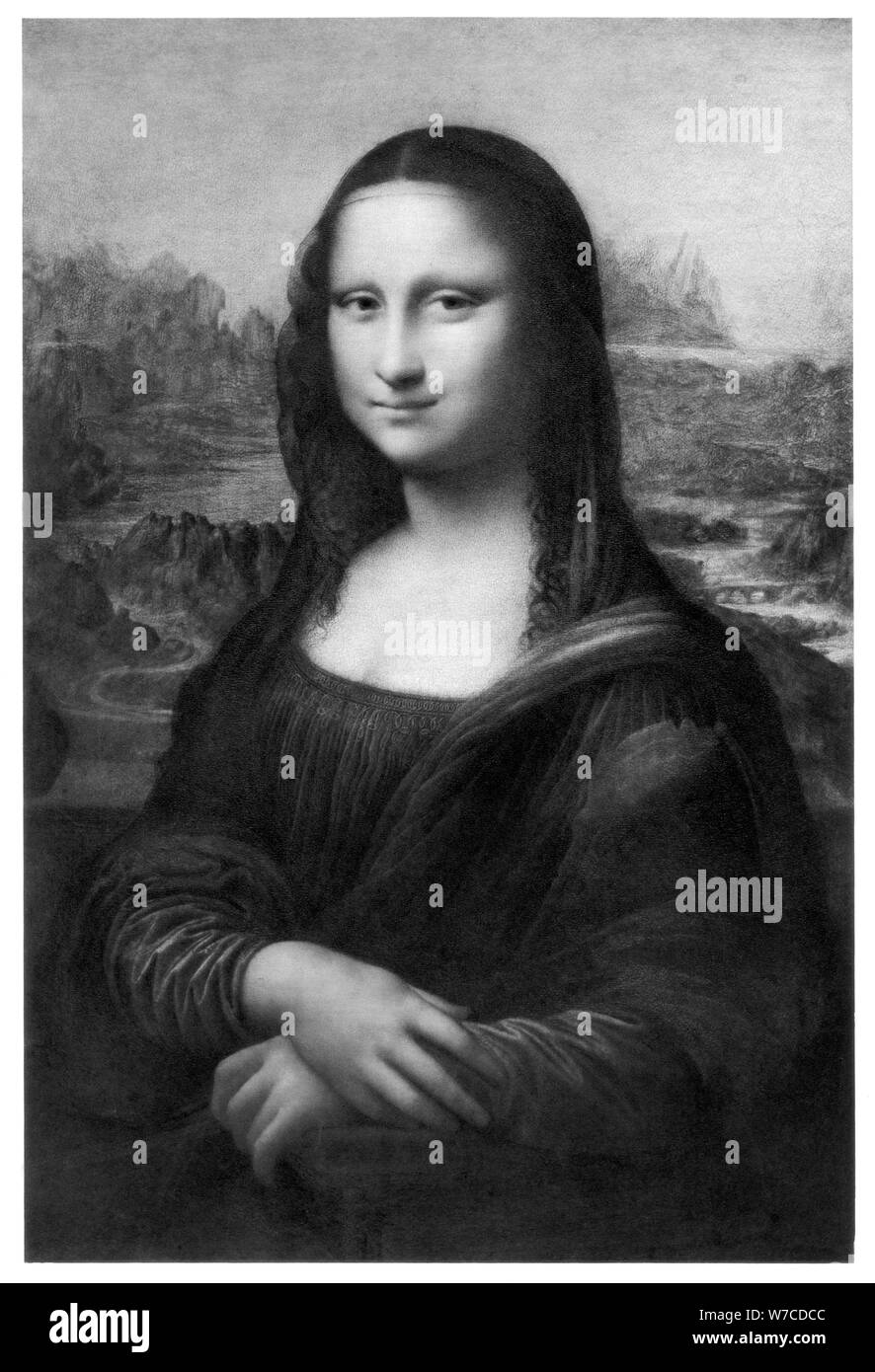 'Mona Lisa', c 1505, (19. Jahrhundert). Artist: Unbekannt Stockfoto