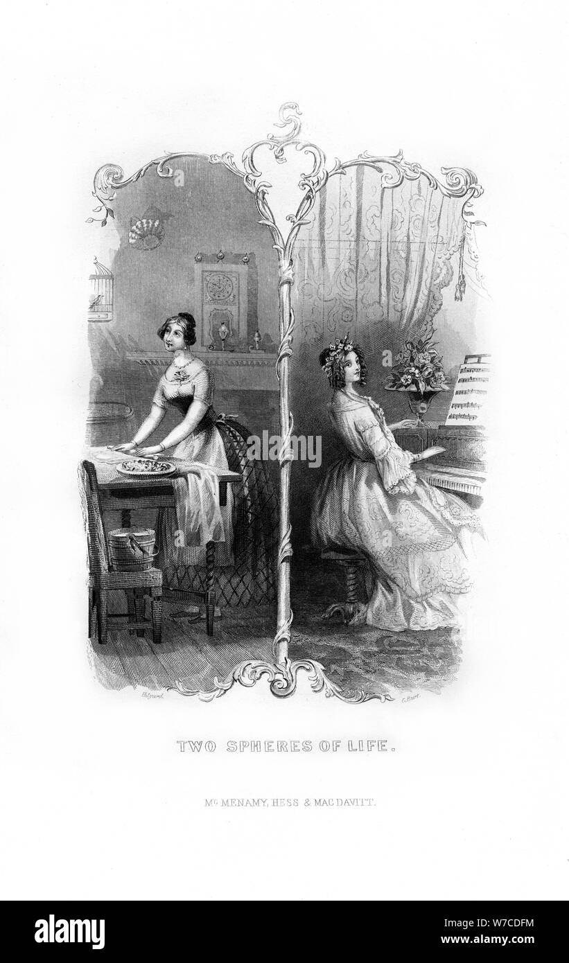 "Zwei Sphären des Lebens', 1872 Künstler: C Burt Stockfoto