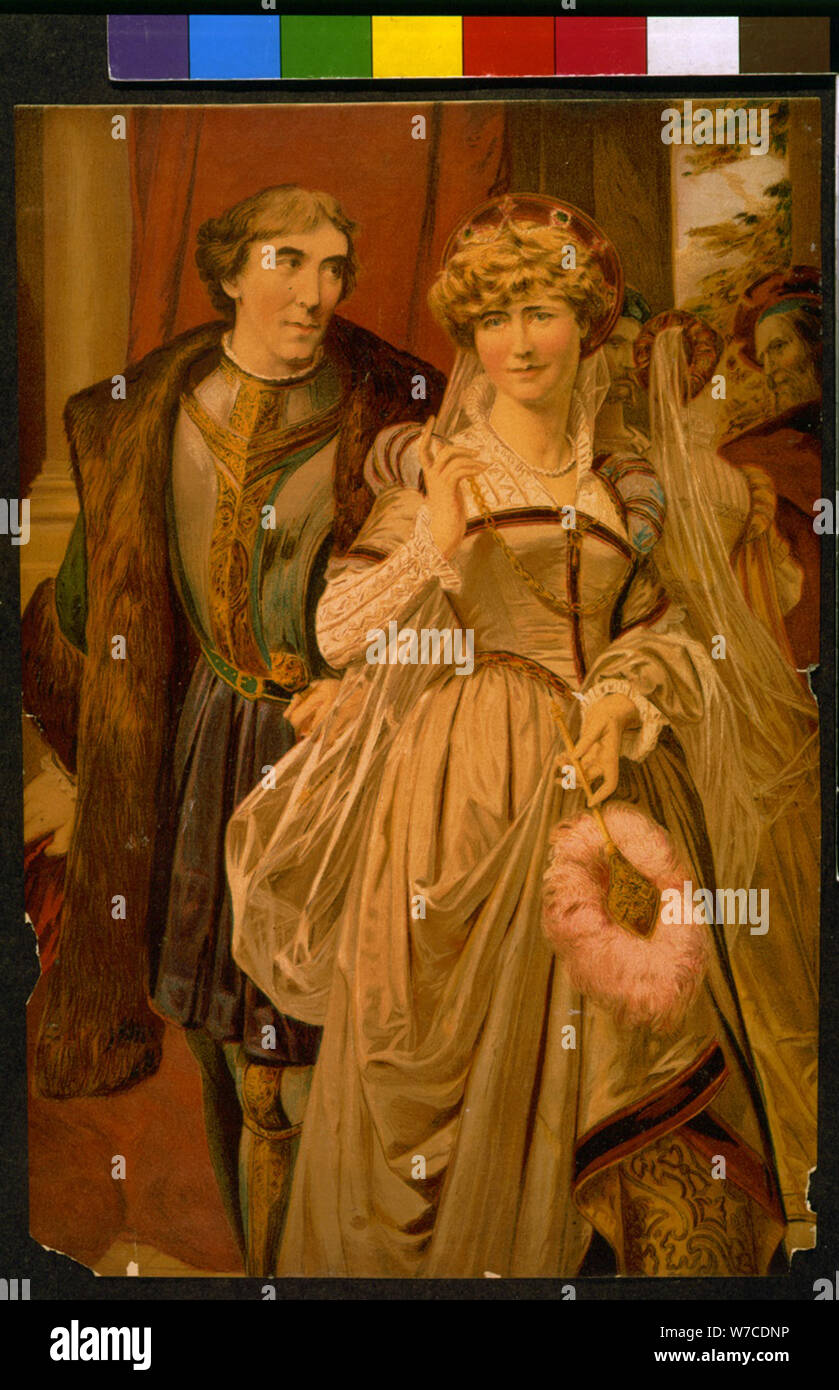 Henry Irving und Ellen Terry als Benedick und Beatrice im Spiel viel Lärm um Nichts von William Sh Stockfoto