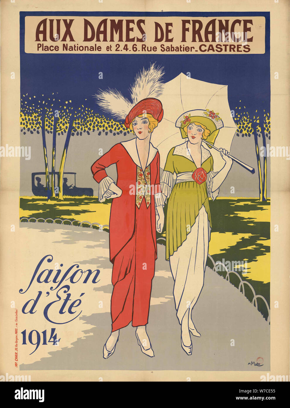 Aux Dames de France (Poster). Stockfoto