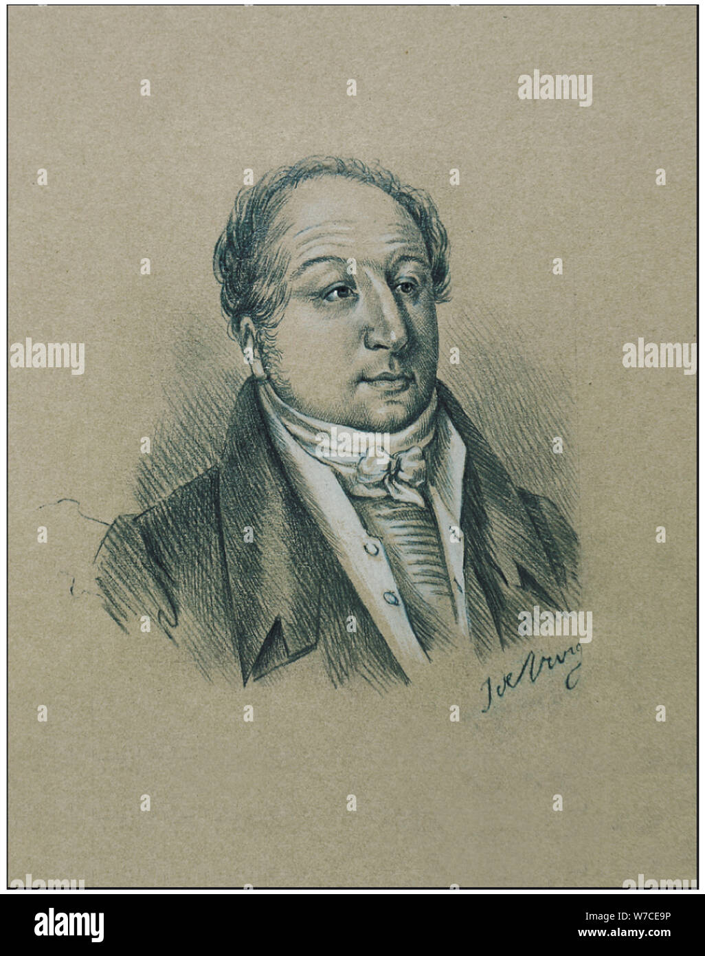 Portrait von Wassili Lwowitsch Puschkin (1766-1830). Stockfoto
