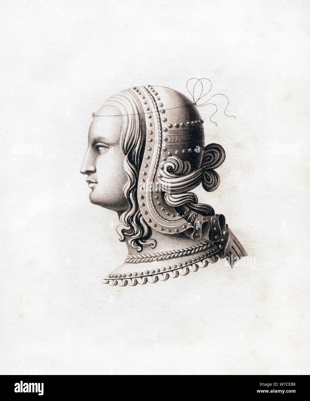 Kopfbedeckung, Anfang des 16. Jahrhunderts, (1843). Artist: Henry Shaw Stockfoto