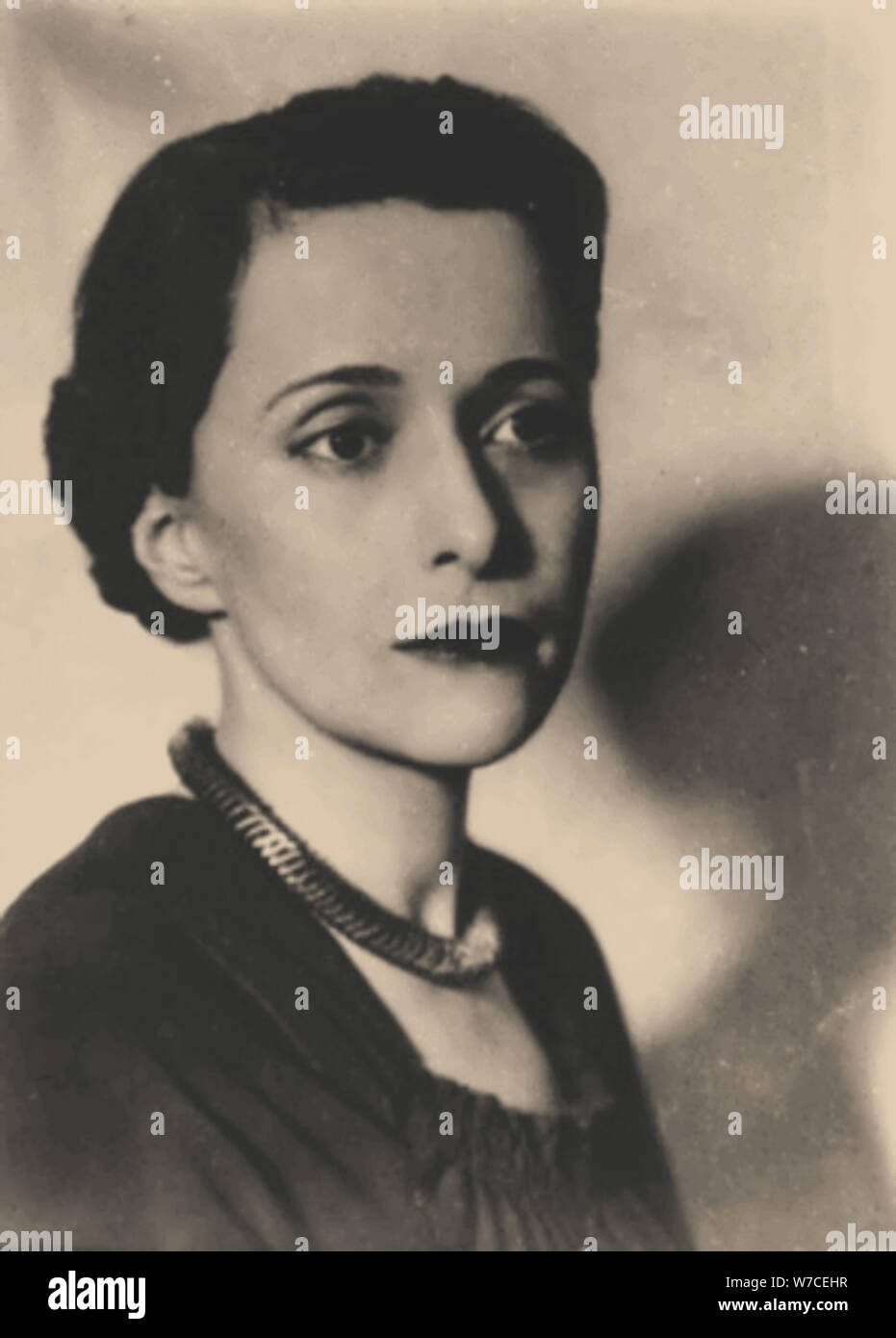Porträt der Autorin Nina Berberova Nikolayevna (1901-1993). Stockfoto