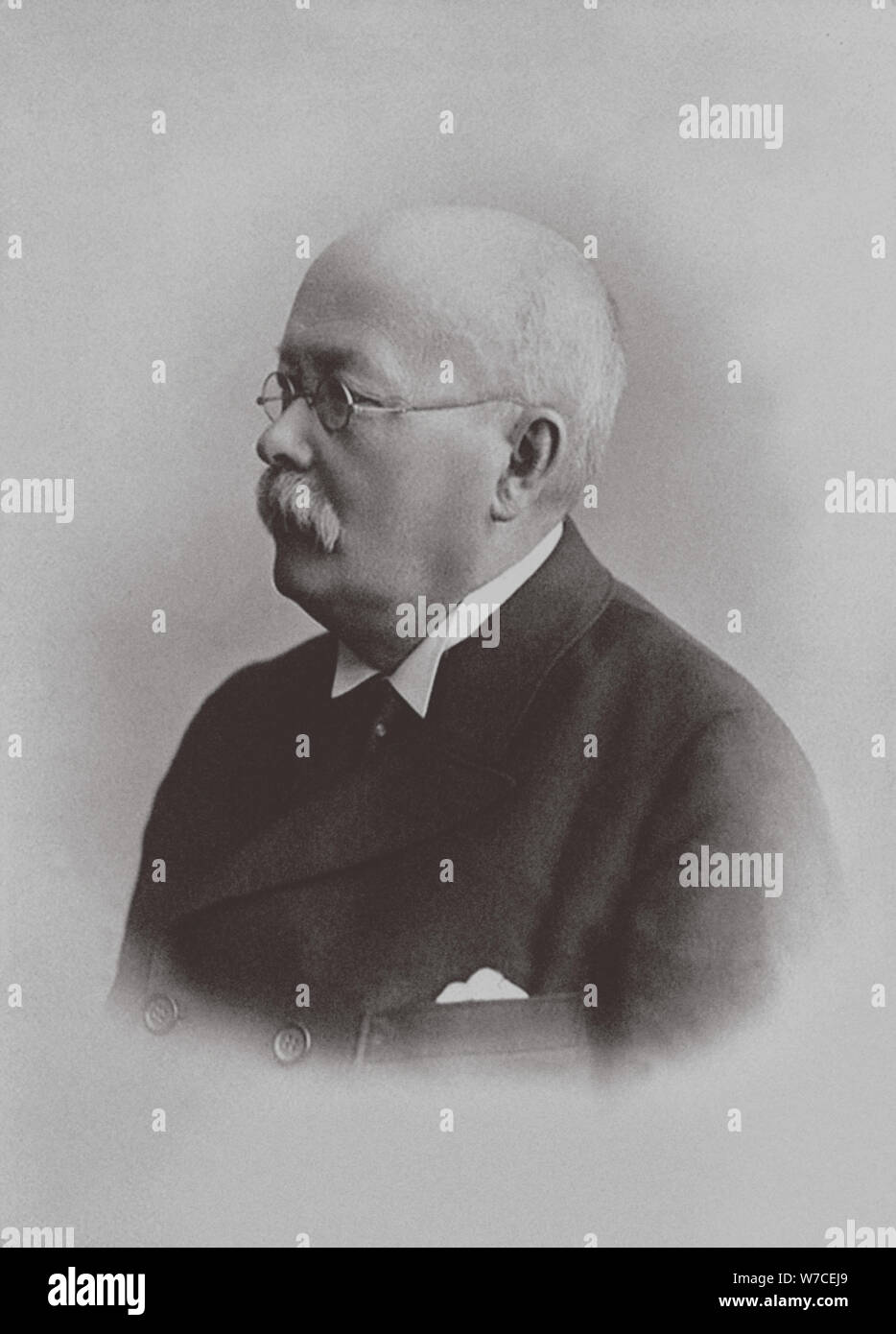 Porträt des Schriftstellers Pjotr Boborykin Dmitryevich (1836-1921). Stockfoto