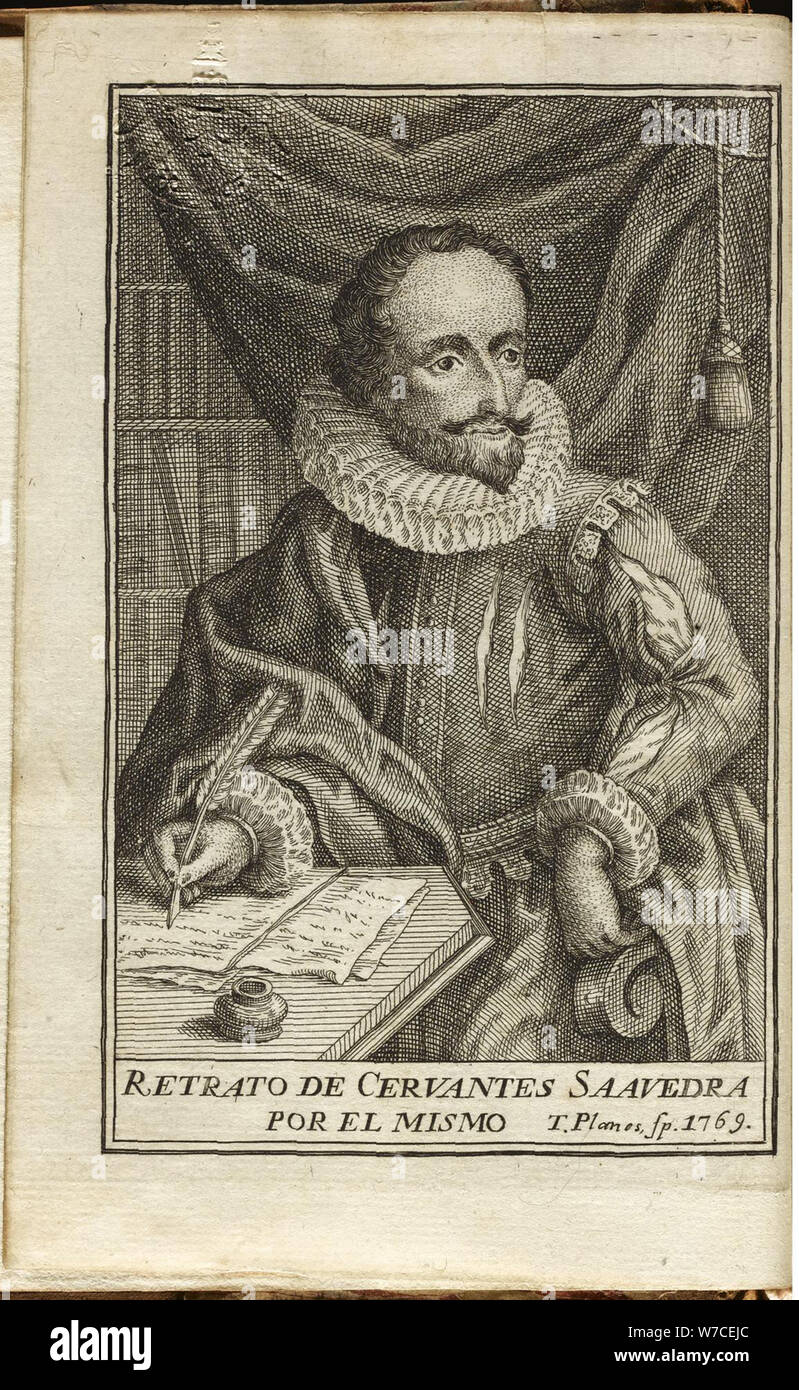 Portrait von Miguel de Cervantes Saavedra (1547-1615). Stockfoto