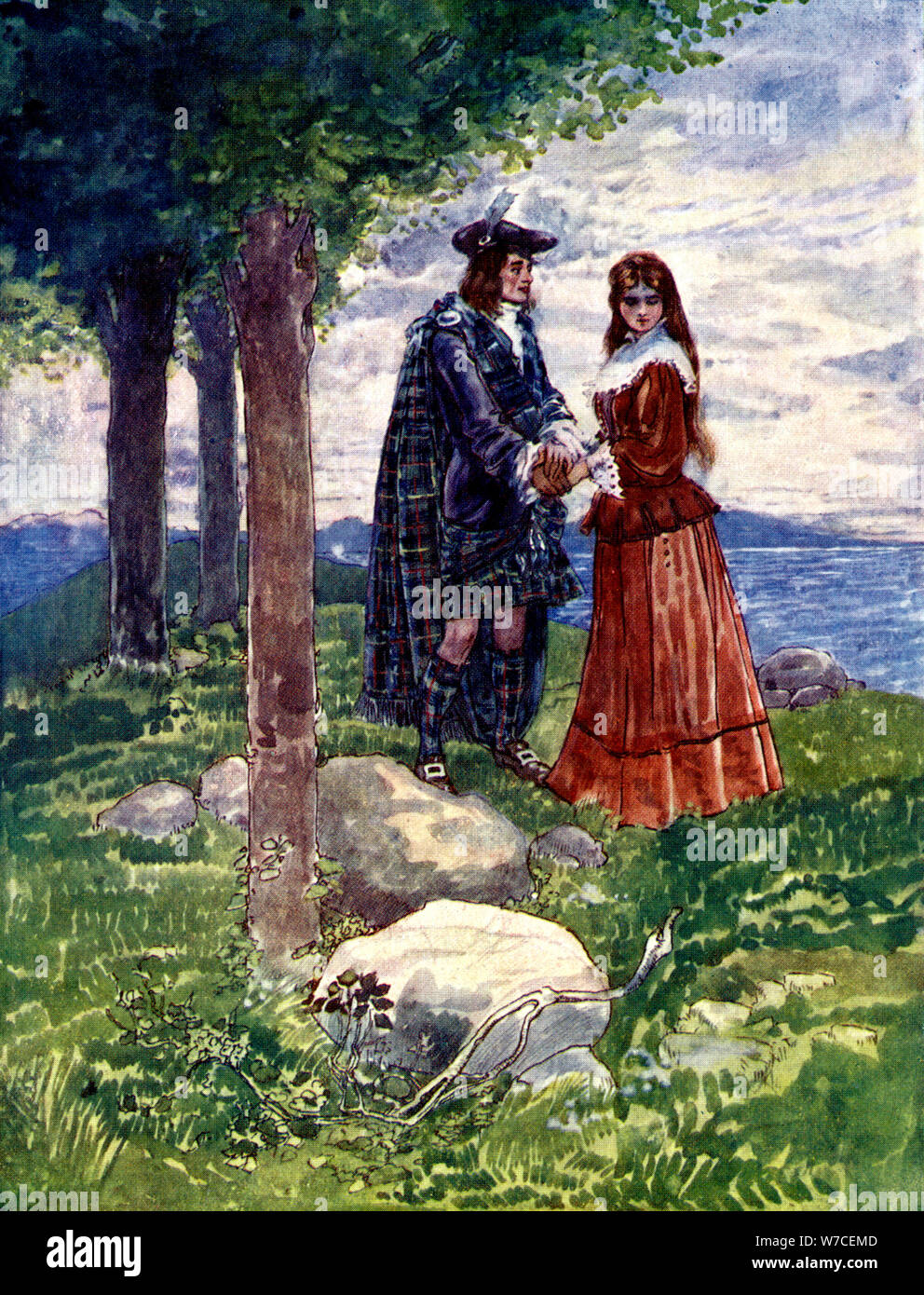 "Sie nahm ein trauriger Abschied von einander", 1746, (1905). Artist: S Forrest Stockfoto "Sie nahm ein trauriger Abschied von einander", 1746, (1905). Artist: S Forrest Stockfoto