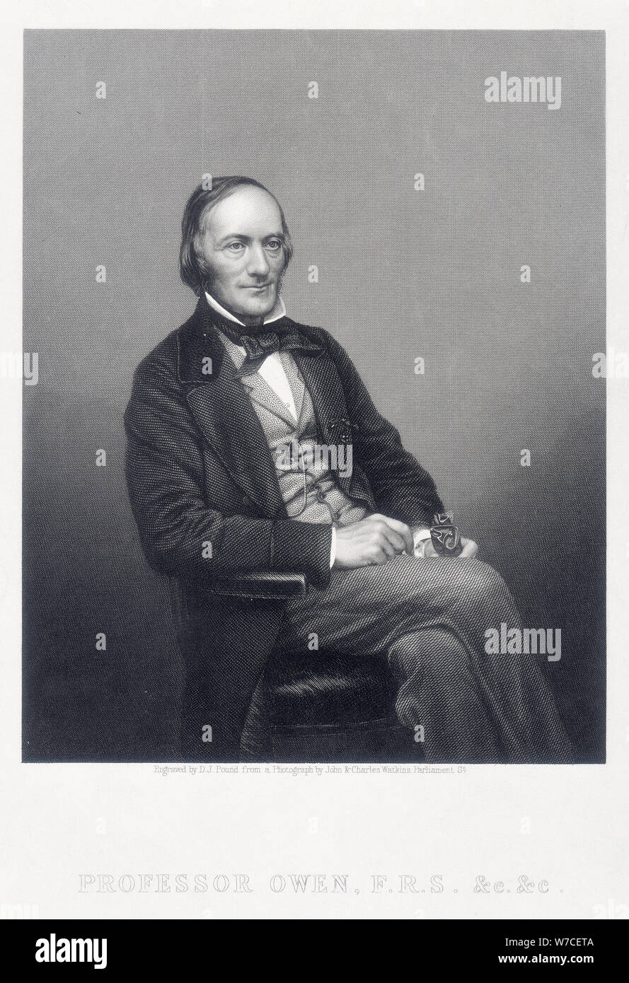 Sir Richard Owen, Englischer Zoologe, c 1860. Artist: DJ Pfund Stockfoto