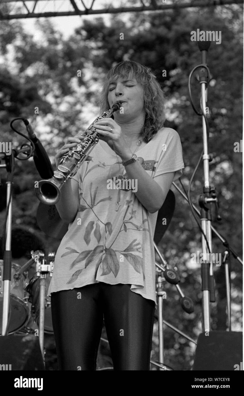 Barbara Thompson, Knebworth Jazz Festival, Hertfordshire, Juli, 1981. Artist: Brian O'Connor. Stockfoto