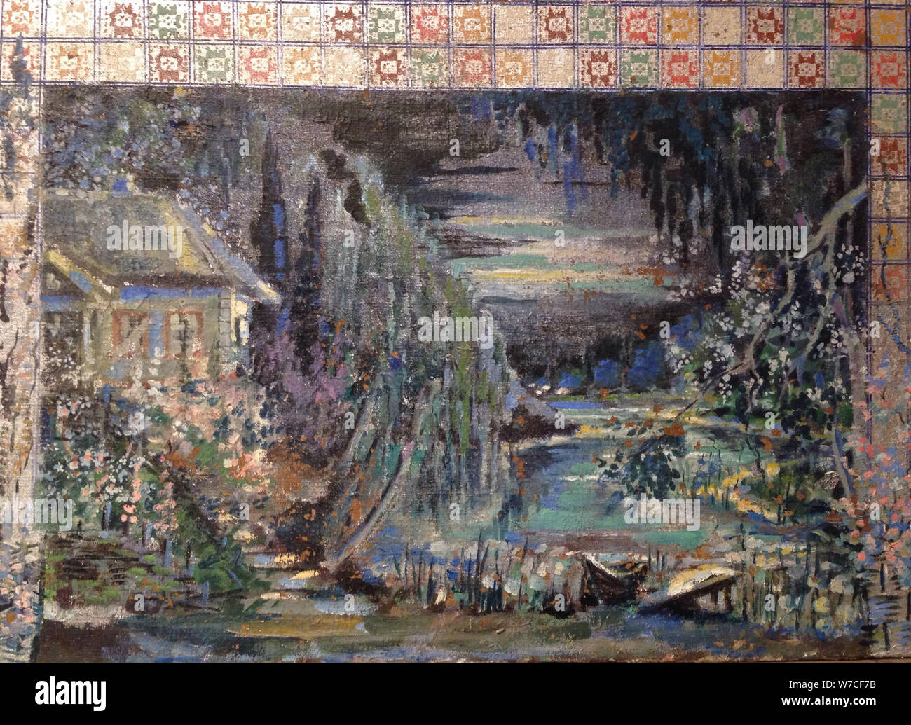 Bühnenbild für die Oper Mai Nacht von N. Rimski-korsakow, 1943. Stockfoto