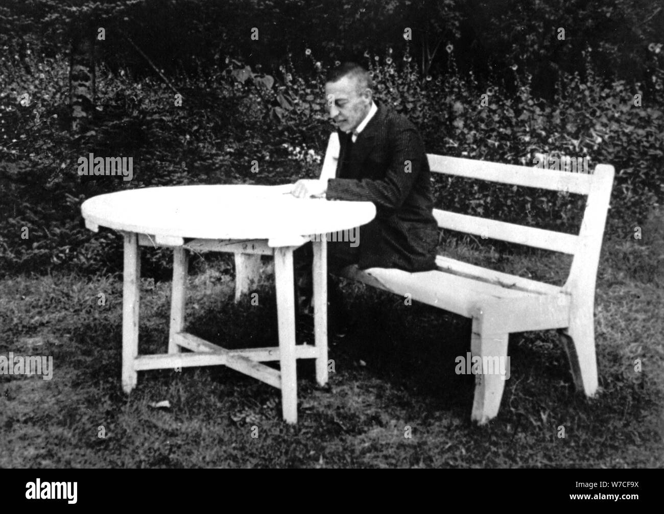 Sergei Rachmaninow in Ivanovka,. Stockfoto