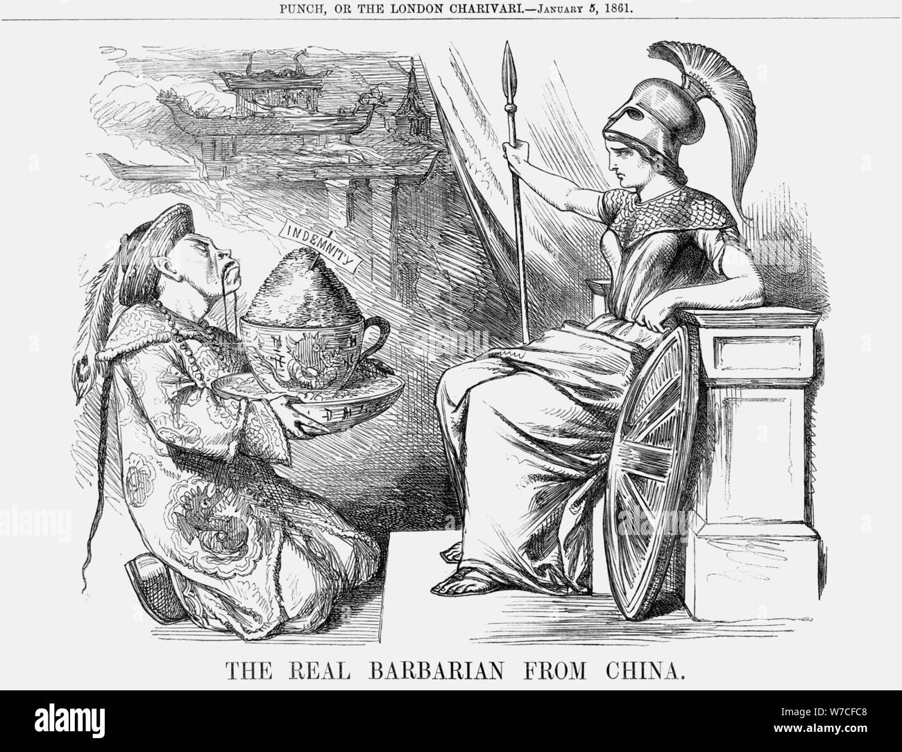 "Der eigentliche barbar aus China", 1861. Artist: Unbekannt Stockfoto