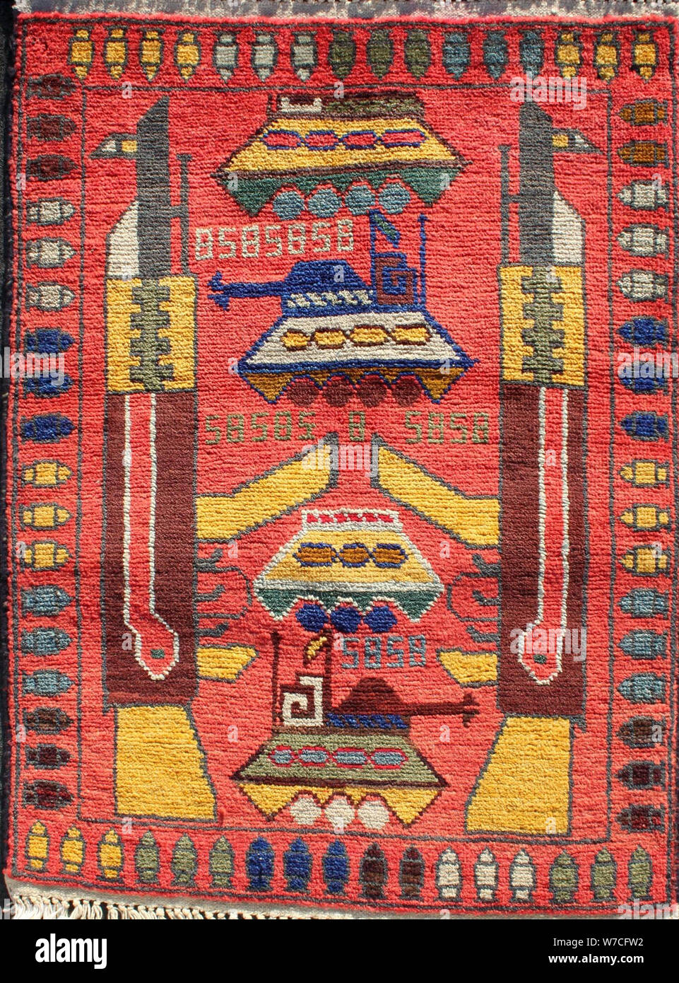 Afghanische Krieg Wolldecke, 1990-2005. Stockfoto