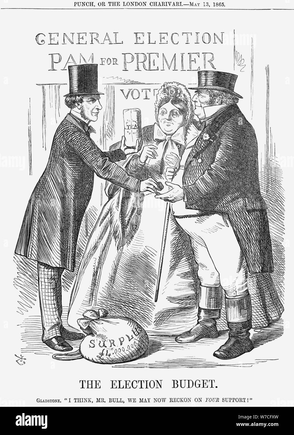 "Die Wahl Haushalt", 1865. Artist: John Tenniel Stockfoto