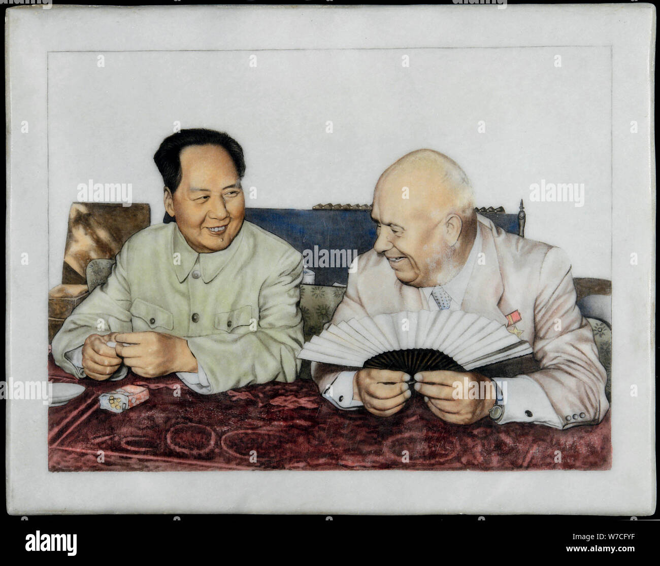 Nikita Chruschtschow und Mao Zedong, Anfang der 60er Jahre. Stockfoto