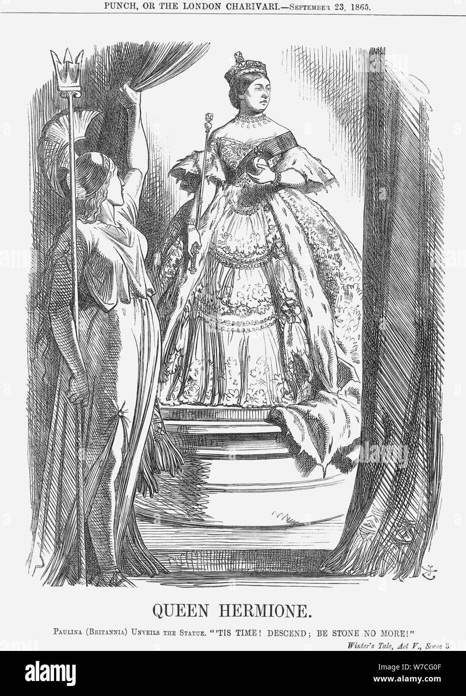 'Queen Hermione', 1865 Künstler: John Tenniel Stockfoto