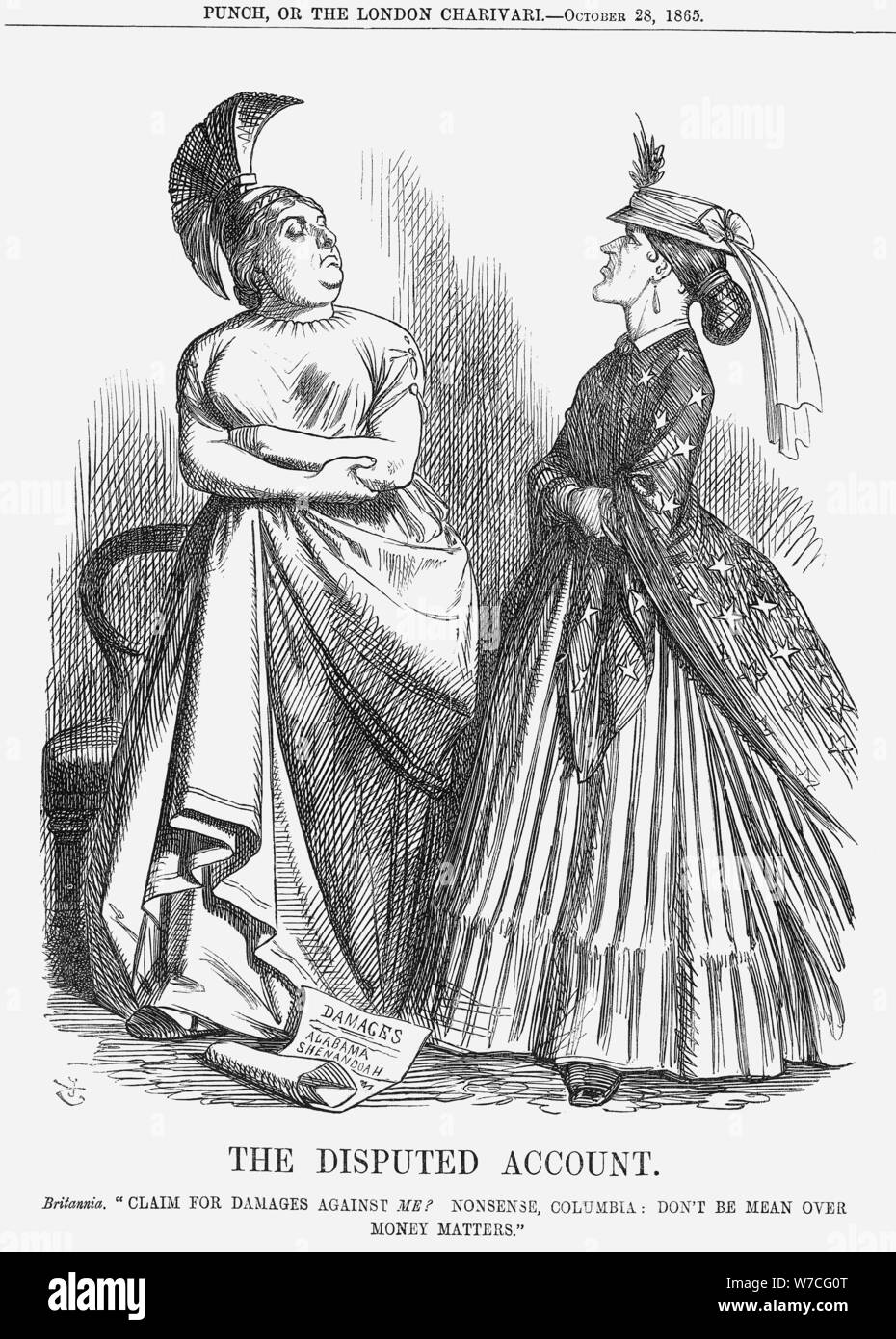 "Die umstrittene Account', 1865. Artist: Unbekannt Stockfoto