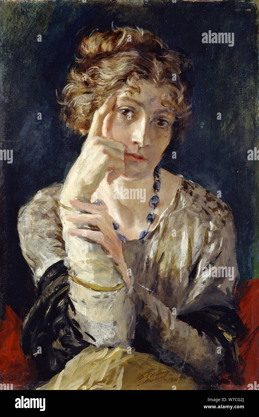 Portrait von Henriette, die Frau des Künstlers, 1915. Stockfoto
