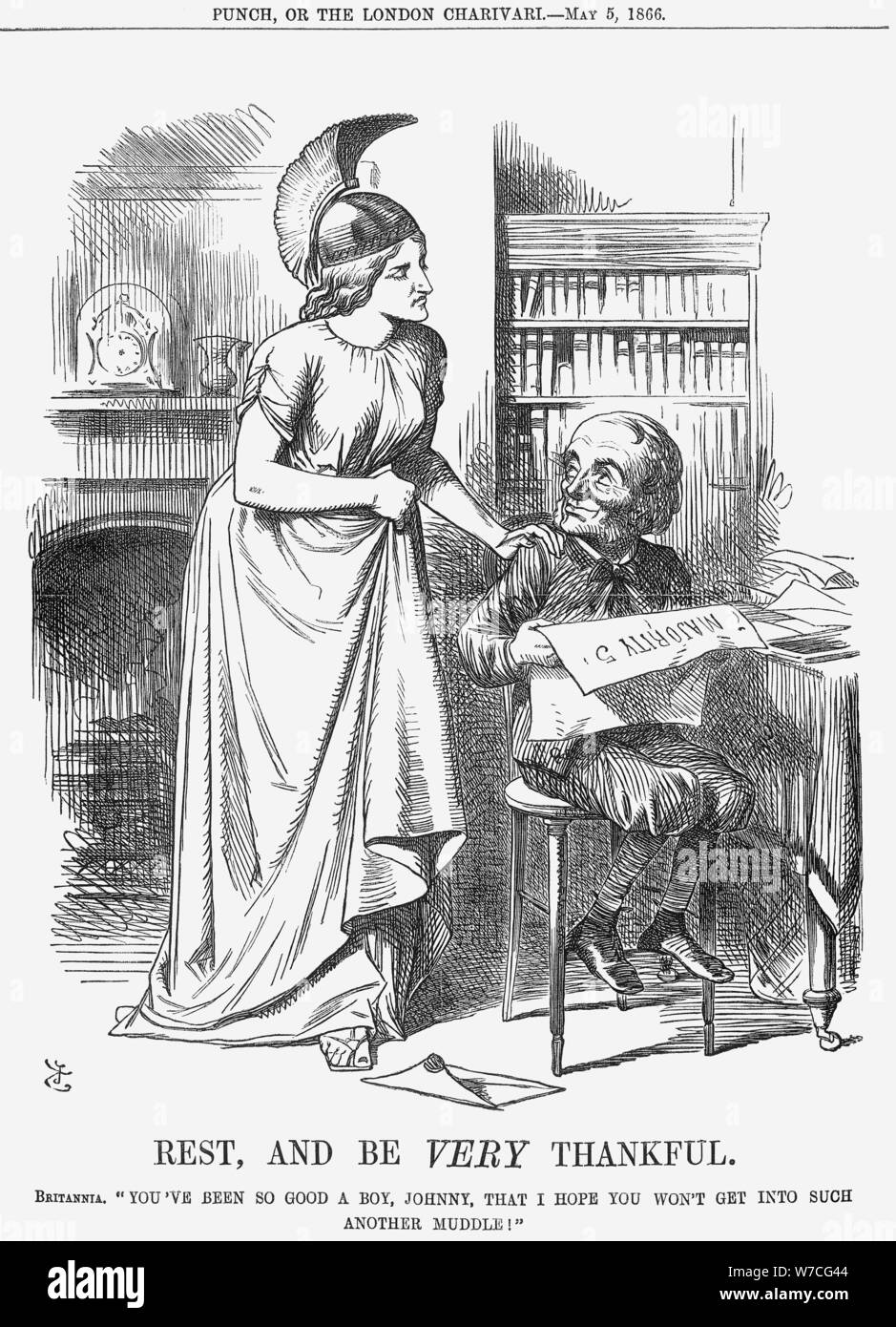 "Ruhe, und werden sehr dankbar", 1866. Artist: John Tenniel Stockfoto